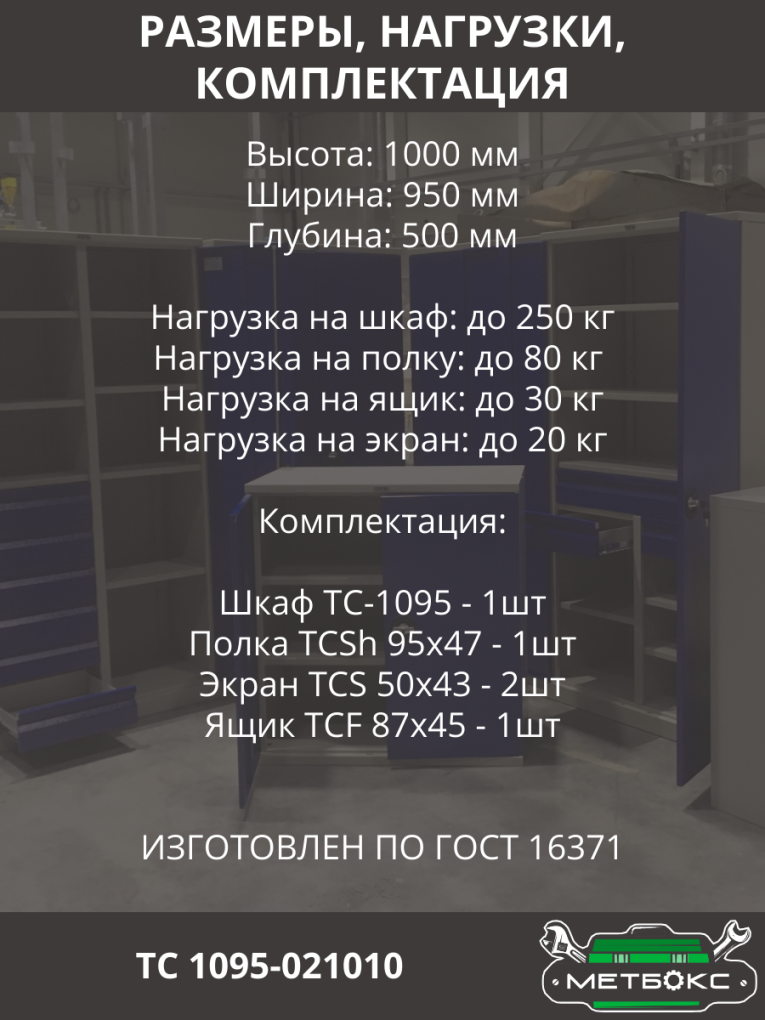 Шкаф инструментальный ТС 1095-021010 купить в Сыктывкаре