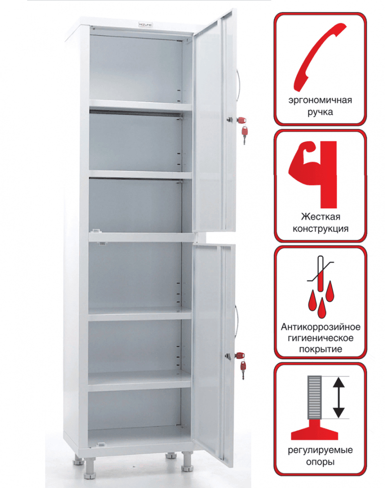 Медицинский шкаф HILFE МД 1 1657/SS купить в Сыктывкаре