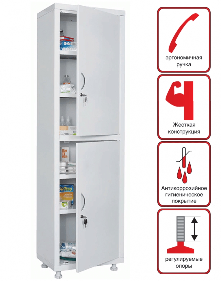 Медицинский шкаф HILFE МД 1 1657/SS купить в Сыктывкаре