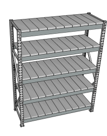 Стеллаж грузовой СГР 3000x2100x400 5 полок (металл)