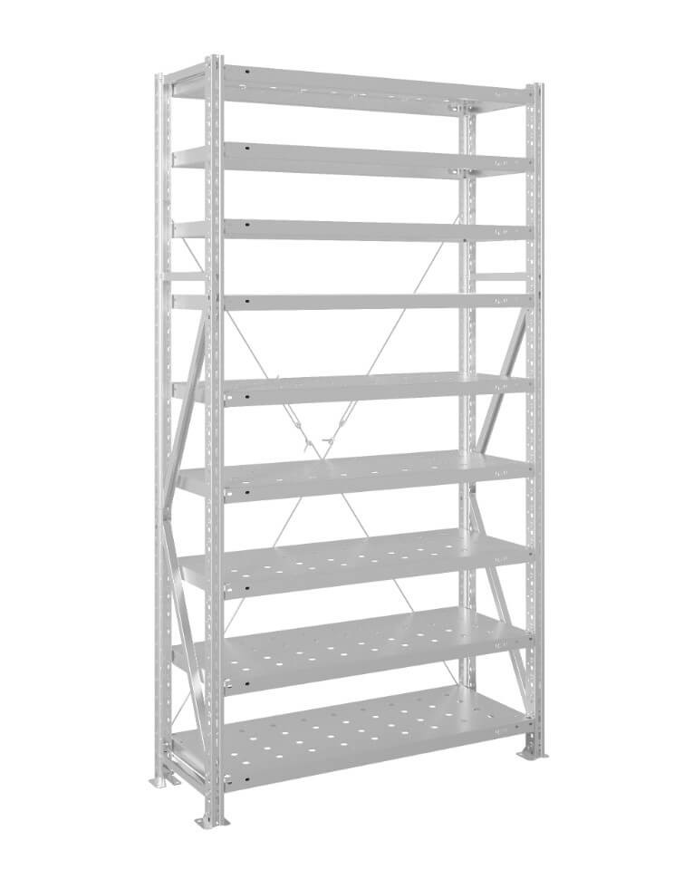 Стеллаж MS U 2000x700x500 9 полок (200 кг, перф) купить в Сыктывкаре
