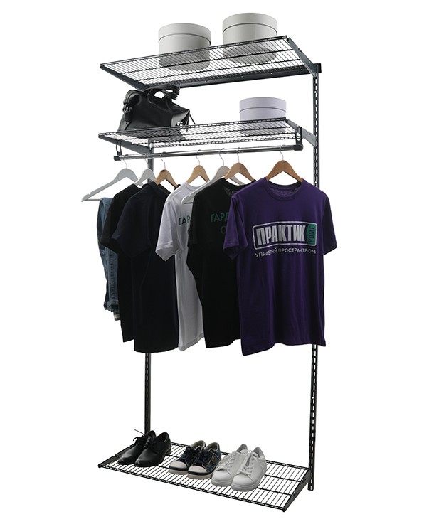 Гардеробная система Практик Home Basic G90 графит купить в Сыктывкаре