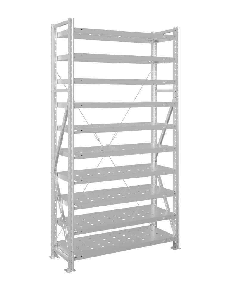 Стеллаж MS U 2000x700x500 10 полок (200 кг, перф) купить в Сыктывкаре