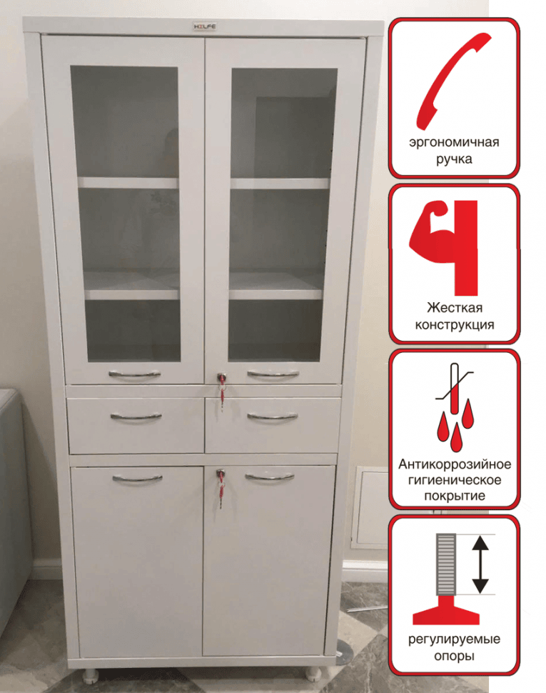 Медицинский шкаф HILFE МД 2 1780 R-1 купить в Сыктывкаре