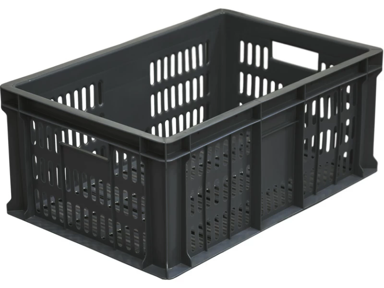 Ящик 600х400х250 с перфорацией чёрный купить в Сыктывкаре Ящик 600х400х250 с перфорацией чёрный купить в Сыктывкаре