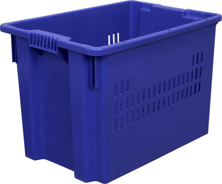 Ящик 600х400х400 дно сплошное, стенки перфорированные синий купить в Сыктывкаре Ящик 600х400х400 дно сплошное, стенки перфорированные синий купить в Сыктывкаре