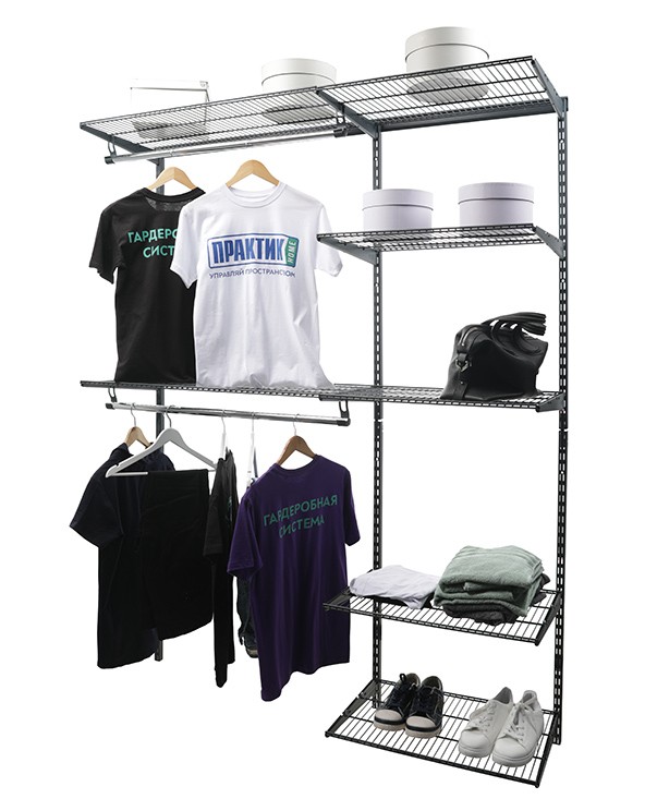 Гардеробная система Практик Home Optima G150 графит купить в Сыктывкаре Гардеробная система Практик Home Optima G150 графит купить в Сыктывкаре