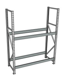 Стеллаж грузовой СГР 2500x1800x400 2 полки (без настила) Стеллаж грузовой СГР 2500x1800x400 2 полки (без настила)