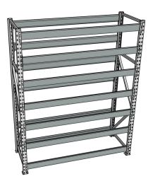 Стеллаж грузовой СГР 3000x1800x500 7 полок (без настила) Стеллаж грузовой СГР 3000x1800x500 7 полок (без настила)