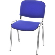 Стул Изо (синяя ткань, хром) Стул Изо (синяя ткань, хром)