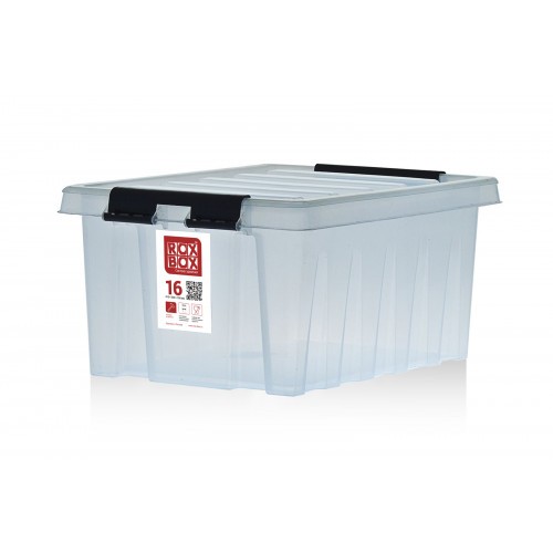 Контейнер Rox Box Original 16 (415х300х190 с крышкой и клипсами прозрачный) купить в Сыктывкаре