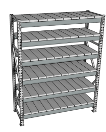 Стеллаж грузовой СГР 3000x2100x500 6 полок (металл)