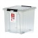 Контейнер Rox Box Original 50 (500х390х390 мм с крышкой и клипсами, на роликах, прозрачный) купить в Сыктывкаре