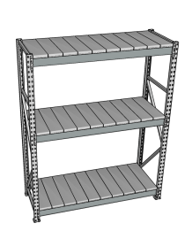 Стеллаж грузовой СГР 3000x900x600 3 полки (металл)