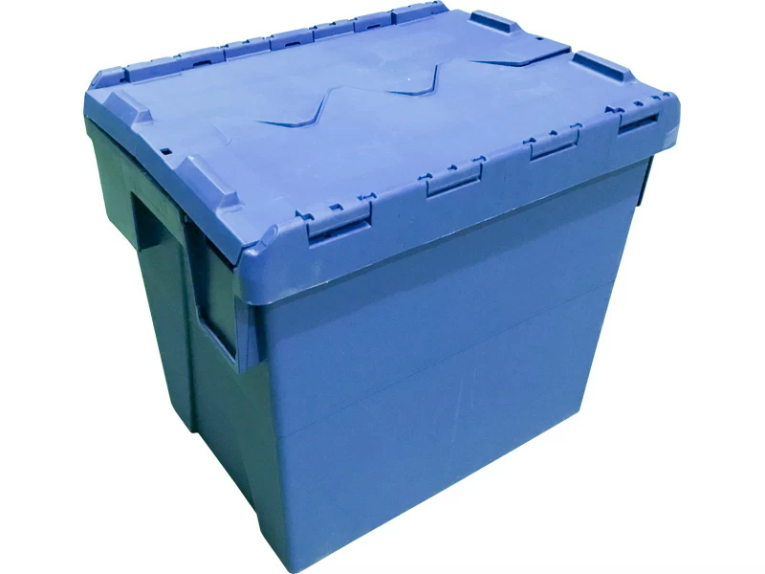 Ящик 400х300х356 сплошной, с крышкой синий купить в Сыктывкаре Ящик 400х300х356 сплошной, с крышкой синий купить в Сыктывкаре