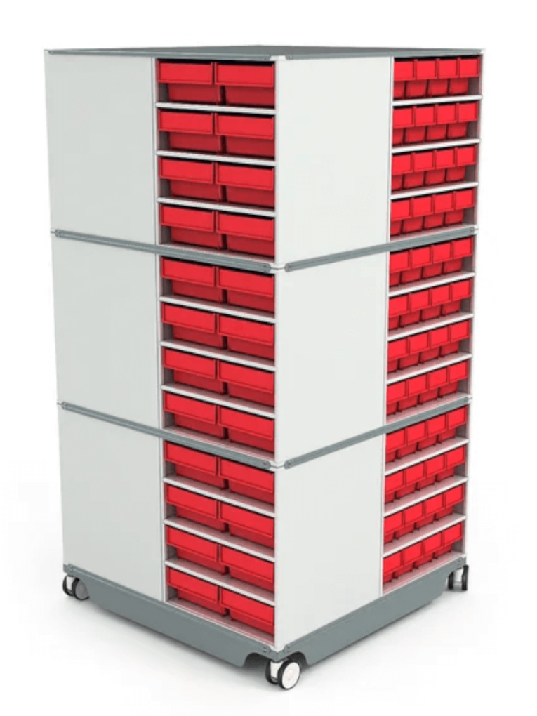 КП-03 Кассетница поворотная с красными ящиками купить в Сыктывкаре