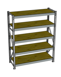 Стеллаж грузовой СГР 3000x1500x800 5 полок (фанера) Стеллаж грузовой СГР 3000x1500x800 5 полок (фанера)