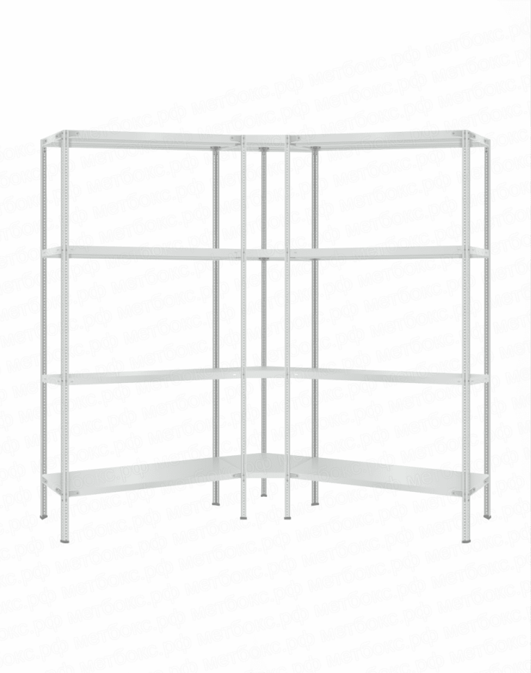 Стеллаж угловой 2000х1700х1700 (4 яруса глубиной 500мм) купить в Сыктывкаре Стеллаж угловой 2000х1700х1700 (4 яруса глубиной 500мм) купить в Сыктывкаре