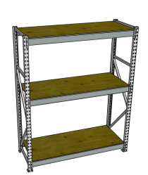 Стеллаж грузовой СГР 2000x1800x1000 3 полки (фанера) Стеллаж грузовой СГР 2000x1800x1000 3 полки (фанера)