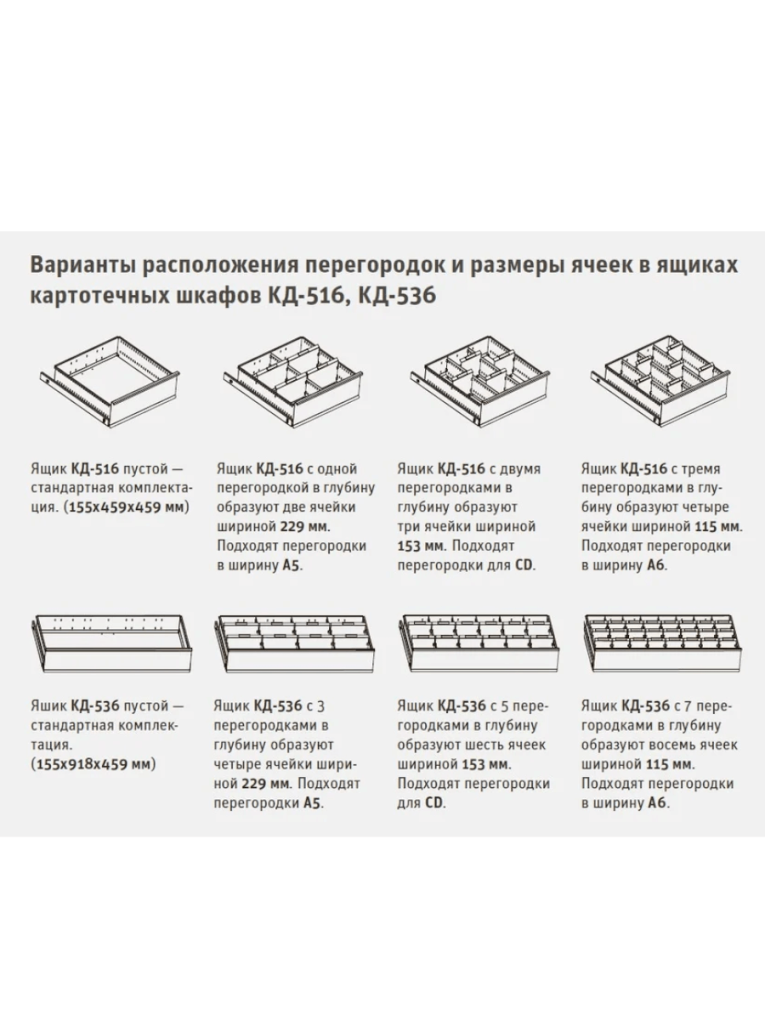 Шкаф картотечный ДиКом КД-516 (без перегородок) купить в Сыктывкаре