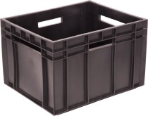 Ящик 350х430х285 молочный "Фин-Пак" Б чёрный