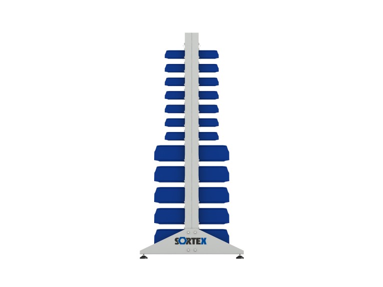 Стеллаж для пластиковых лотков SORTEX двухсторонний 1800x1000x800.04 купить в Сыктывкаре Стеллаж для пластиковых лотков SORTEX двухсторонний 1800x1000x800.04 купить в Сыктывкаре