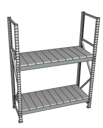 Стеллаж грузовой СГР 2000x900x800 2 полки (металл)