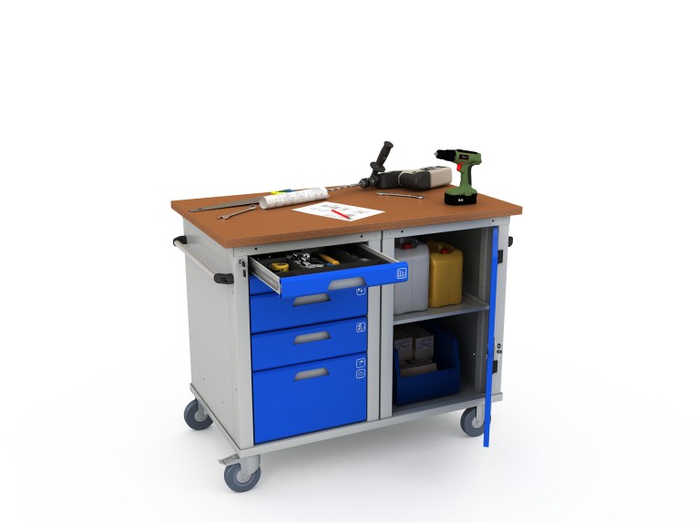 Верстак мобильный двухтумбовый WOKER PRO 2501.1200 купить в Сыктывкаре