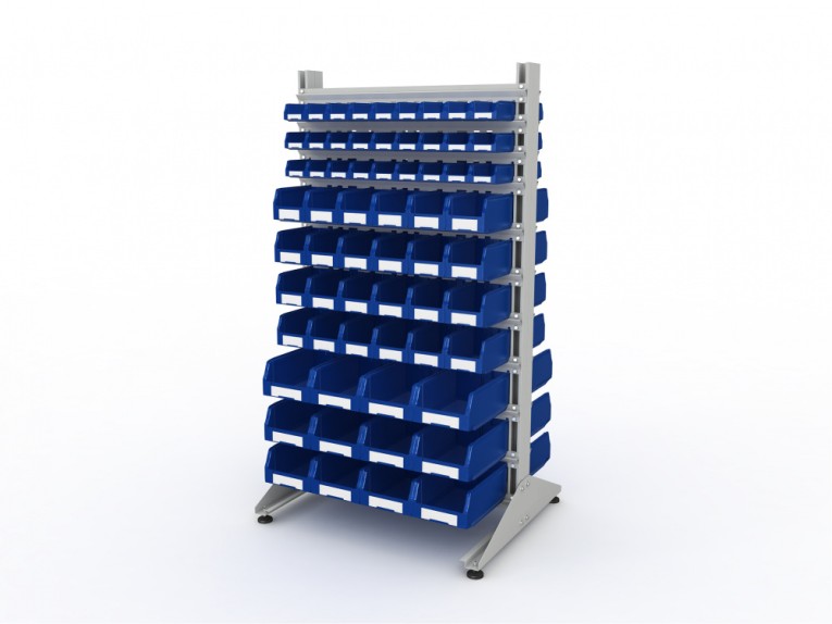 Стеллаж для пластиковых лотков SORTEX двухсторонний 1800x1000x800.05 купить в Сыктывкаре Стеллаж для пластиковых лотков SORTEX двухсторонний 1800x1000x800.05 купить в Сыктывкаре