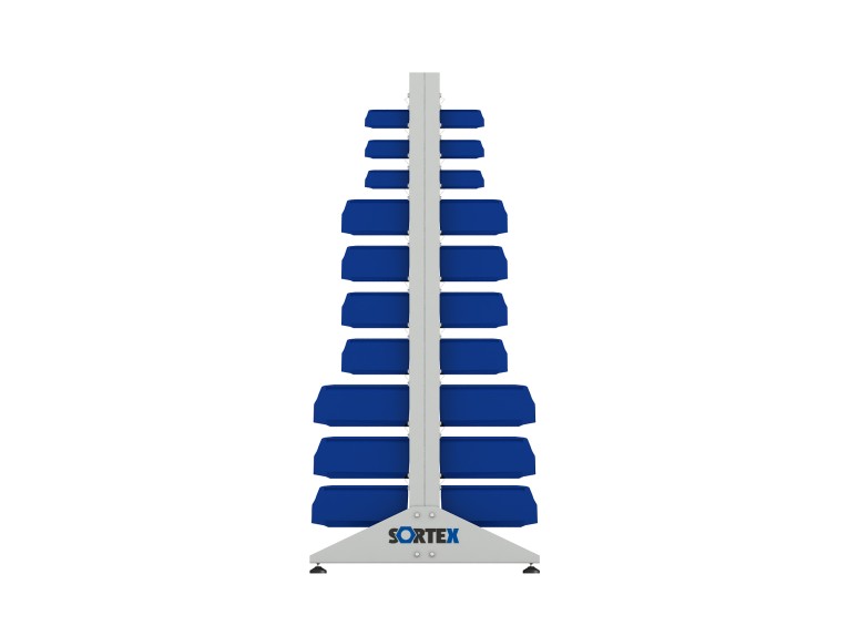 Стеллаж для пластиковых лотков SORTEX двухсторонний 1800x1000x800.05 купить в Сыктывкаре Стеллаж для пластиковых лотков SORTEX двухсторонний 1800x1000x800.05 купить в Сыктывкаре