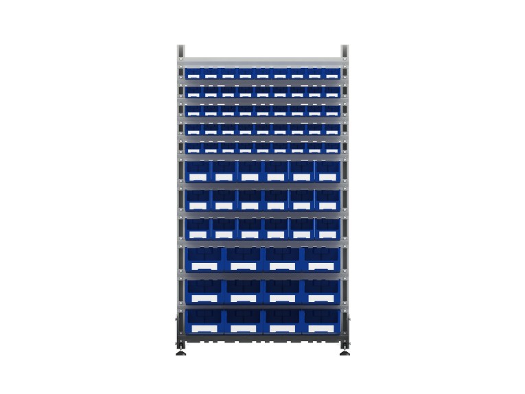 Стеллаж для пластиковых лотков SORTEX двухсторонний 1800x1000x800.06 купить в Сыктывкаре Стеллаж для пластиковых лотков SORTEX двухсторонний 1800x1000x800.06 купить в Сыктывкаре