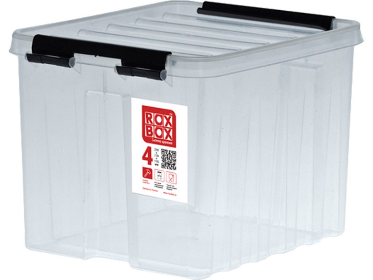 Контейнер Rox Box Original 4 (210х170х175 мм с крышкой и клипсами прозрачный) купить в Сыктывкаре