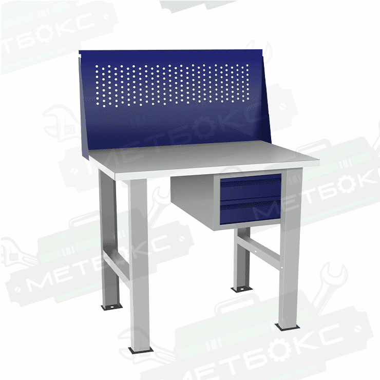 Верстак бестумбовый с подвесным ящиком ВП-Э с экраном купить в Сыктывкаре Верстак бестумбовый с подвесным ящиком ВП-Э с экраном купить в Сыктывкаре