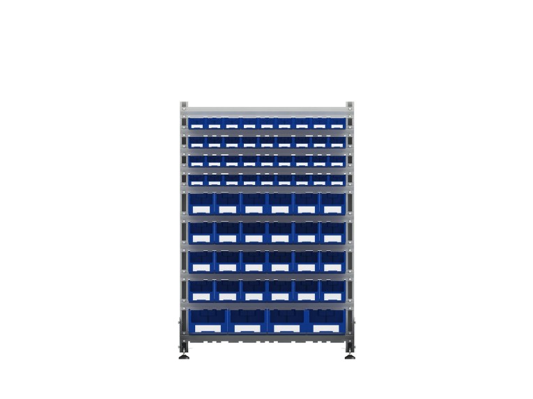 Стеллаж для пластиковых лотков SORTEX односторонний 1500x1000x450.05 купить в Сыктывкаре