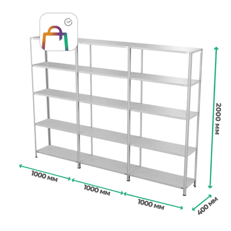 Стеллаж ПВЗ Сбер 2000х3000х400 5 полок купить в Сыктывкаре