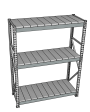 Стеллаж грузовой СГР 2500x1500x400 3 полки (металл) Стеллаж грузовой СГР 2500x1500x400 3 полки (металл)