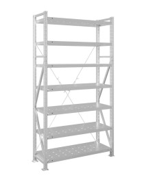 Стеллаж MS U 2500x1200x400 7 полок (350 кг, перф) Стеллаж MS U 2500x1200x400 7 полок (350 кг, перф)