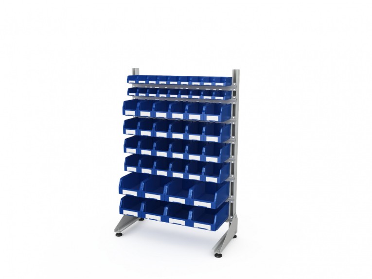 Стеллаж для пластиковых лотков SORTEX односторонний 1500x1000x450.06 купить в Сыктывкаре