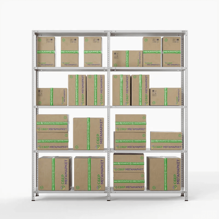 Стеллаж ПВЗ Сбер 2000х2000х400 5 полок купить в Сыктывкаре