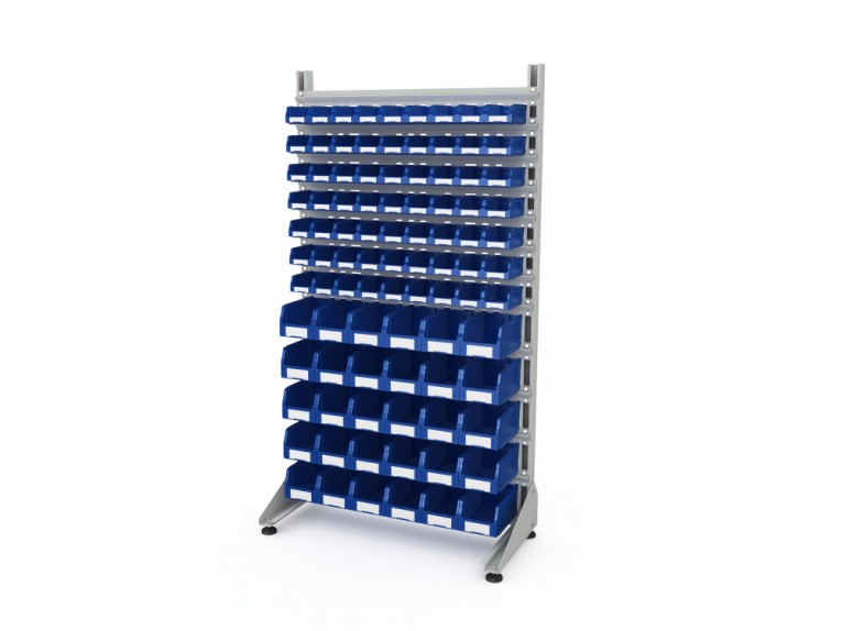 Стеллаж для пластиковых лотков SORTEX односторонний 1800x1000x450.04 купить в Сыктывкаре