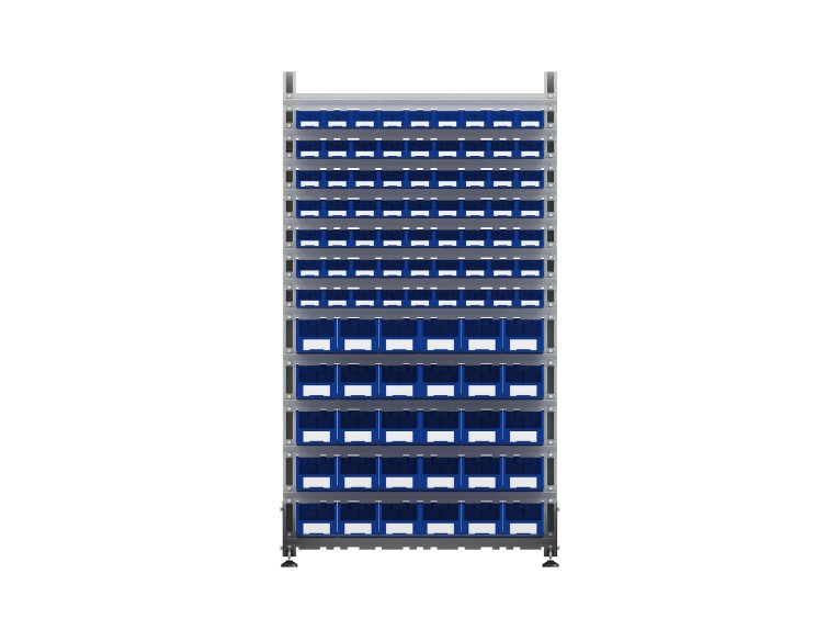 Стеллаж для пластиковых лотков SORTEX односторонний 1800x1000x450.04 купить в Сыктывкаре