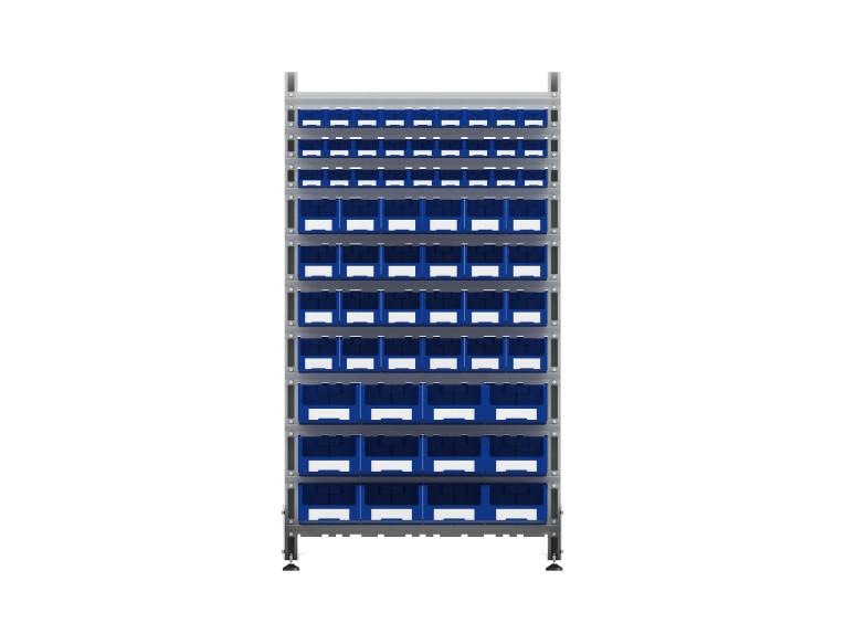 Стеллаж для пластиковых лотков SORTEX односторонний 1800x1000x450.05 купить в Сыктывкаре