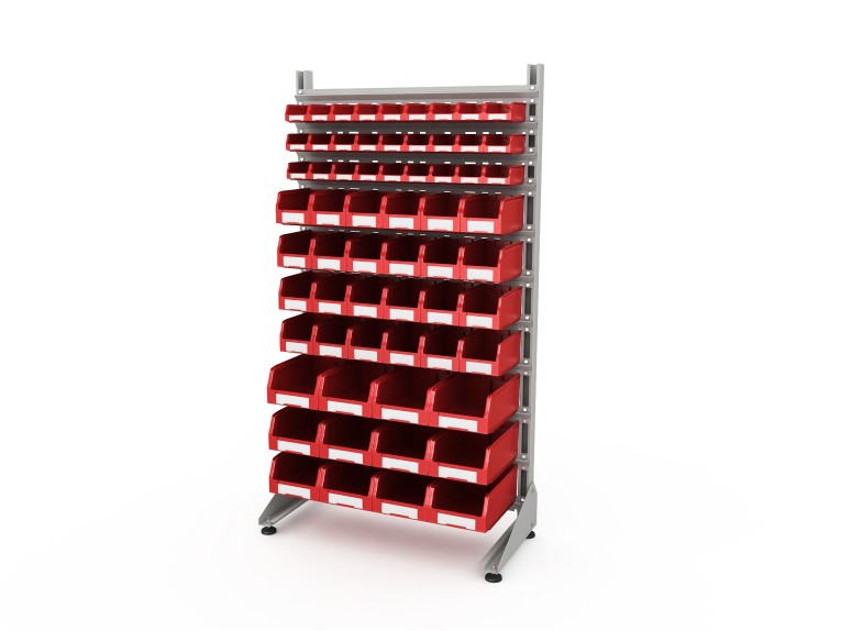 Стеллаж для пластиковых лотков SORTEX односторонний 1800x1000x450.05 купить в Сыктывкаре