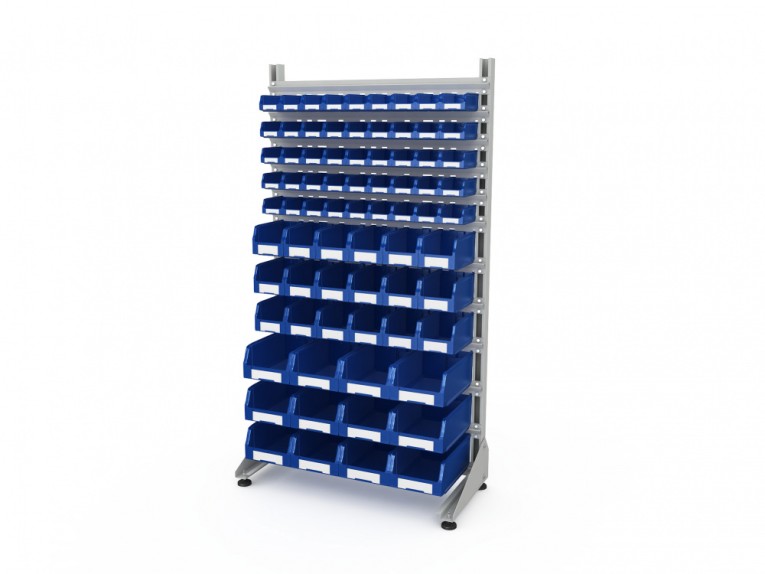 Стеллаж для пластиковых лотков SORTEX односторонний 1800x1000x450.06 купить в Сыктывкаре