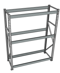 Стеллаж грузовой СГР 2000x1800x500 3 полки (без настила) Стеллаж грузовой СГР 2000x1800x500 3 полки (без настила)