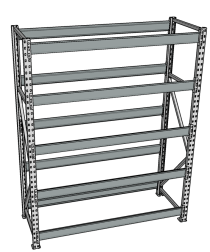 Стеллаж грузовой СГР 3000x1800x500 5 полок (без настила) Стеллаж грузовой СГР 3000x1800x500 5 полок (без настила)