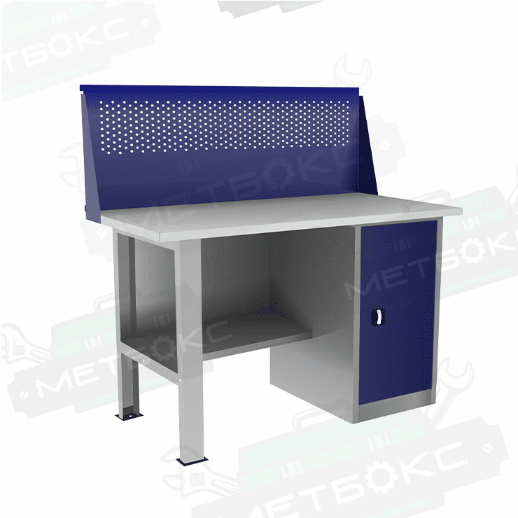 Однотумбовый слесарный верстак ВП-2/1,6 с экраном купить в Сыктывкаре