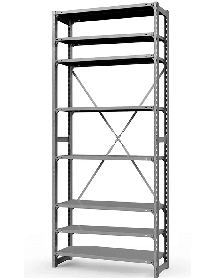 Стеллаж ТСУ 2200x1200x500 8 полок (150 кг, металл) купить в Сыктывкаре Стеллаж ТСУ 2200x1200x500 8 полок (150 кг, металл) купить в Сыктывкаре