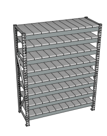 Стеллаж грузовой СГР 3000x2100x800 8 полок (металл) Стеллаж грузовой СГР 3000x2100x800 8 полок (металл)