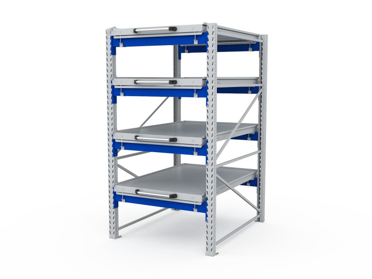 Стеллаж с выкатными платформами S-HEAVY 1000/900 (4 яруса хранения) купить в Сыктывкаре Стеллаж с выкатными платформами S-HEAVY 1000/900 (4 яруса хранения) купить в Сыктывкаре